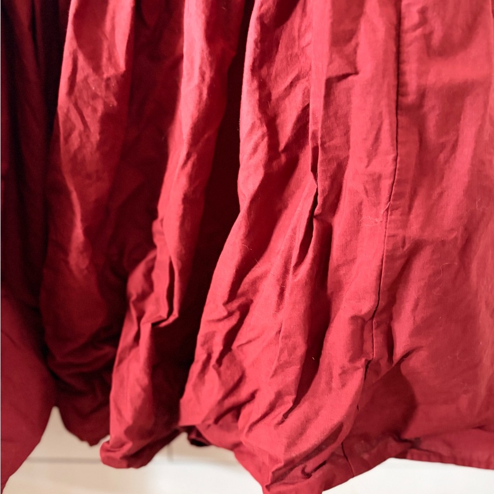 Anthropologie, Burgundy Embroidered Midi Dress - Picture 5 of 8